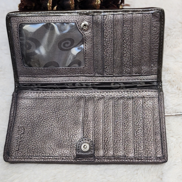 Brighton Metallic Studded Wallet EUC some corner rubbing - Picture 2 of 16
